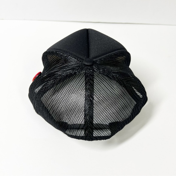 Not Gonna Hold My Horses Black Trucker Hat with Gold Text and Red Hat Pin - Picture 12 of 16